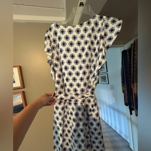 LOFT Blue and White Floral Jumpsuit - Picture 3 of 4